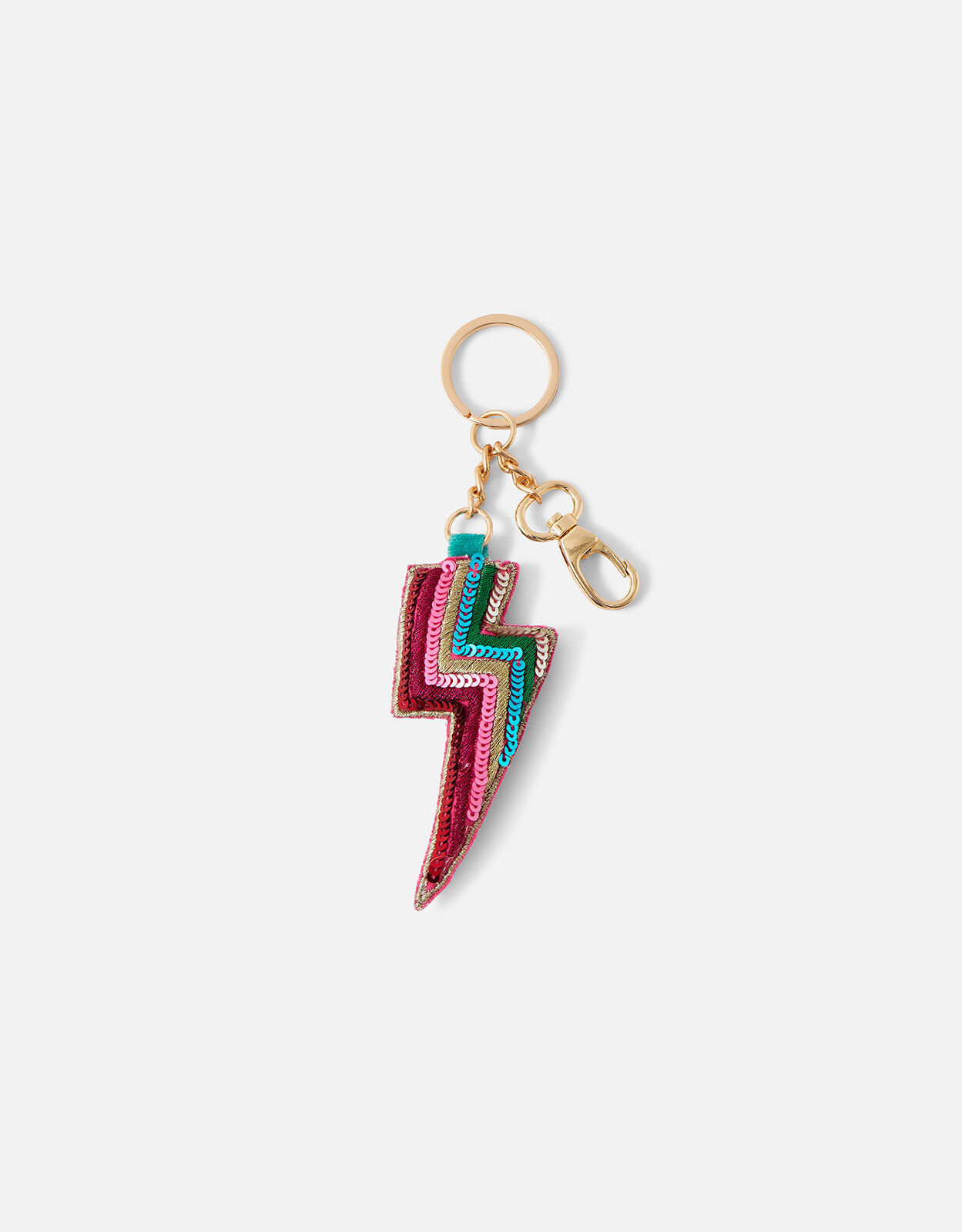 Lightning Bolt Embellished Keyring