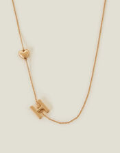 Heart Initial Necklace, Gold (GOLD), large