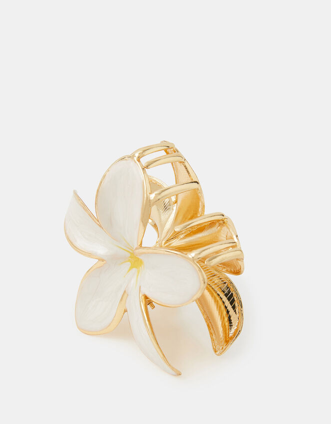 Tropical Flower Metal Claw Clip, , large