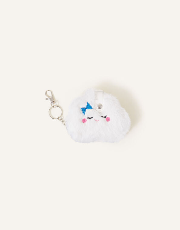 Cloud Faux Fur Keyring Notebook, , large