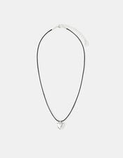 Heart Pendant Cord Necklace, , large