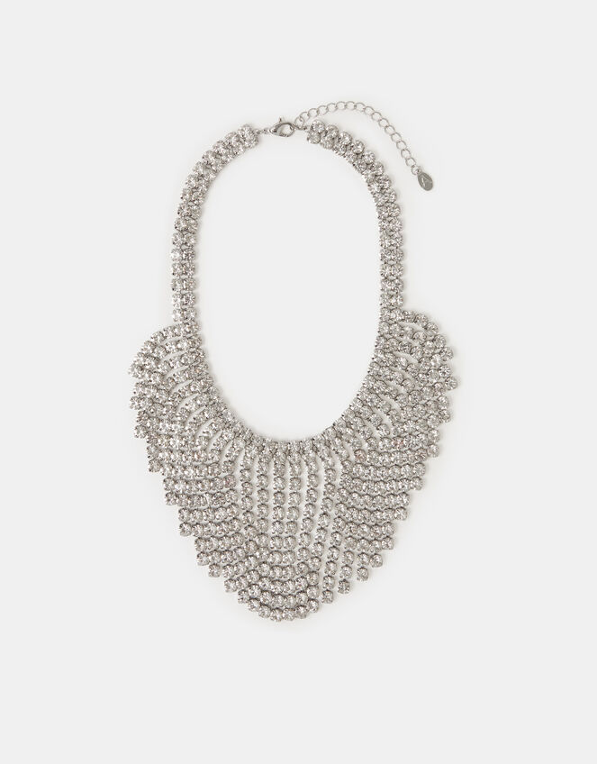 Statement Diamanté Collar Necklace, , large