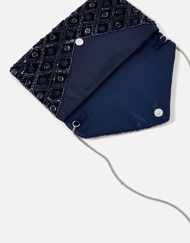 Tabitha Bead-Embellished Clutch Bag, , large