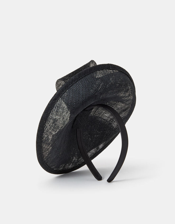 Structured Disc Bow Fascinator, Black (BLACK), large
