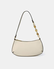 Resin Chain Strap Shoulder Bag, Cream (CREAM), large