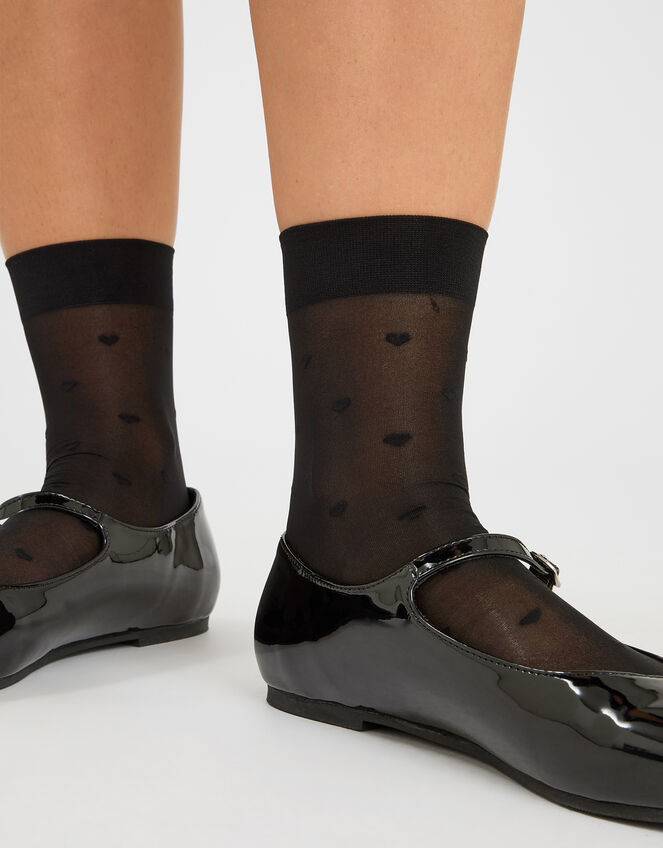 Heart Sheer Socks, , large
