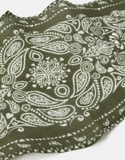 Bandana Neckerchief Scarf, Green (KHAKI), large