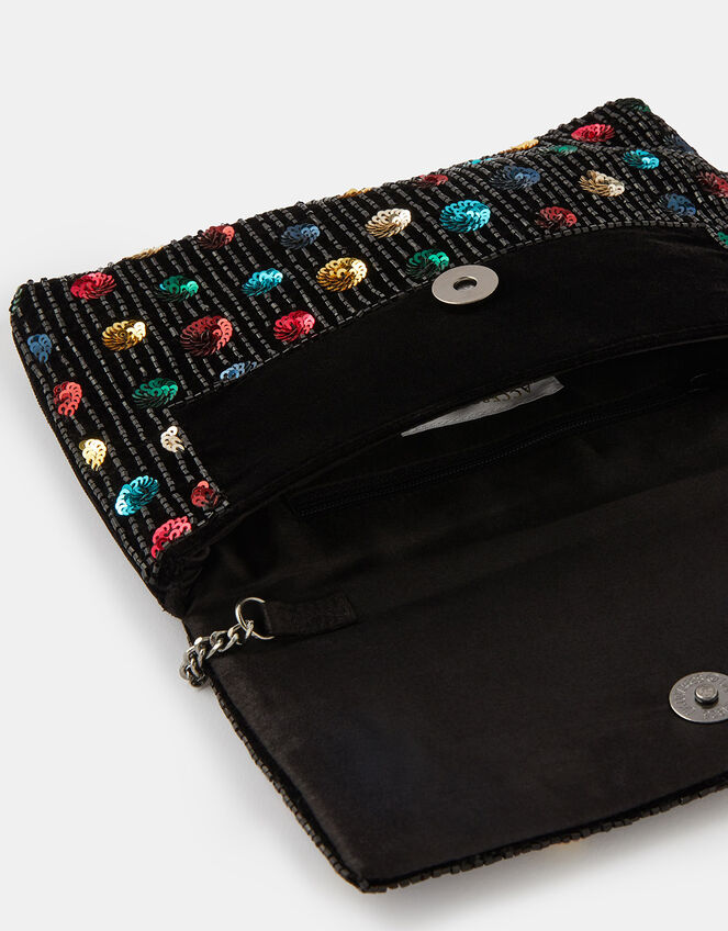 Embellished Polka-Dot Clutch Bag, , large