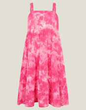 Girls Tie Dye Dress, Pink (PINK), large