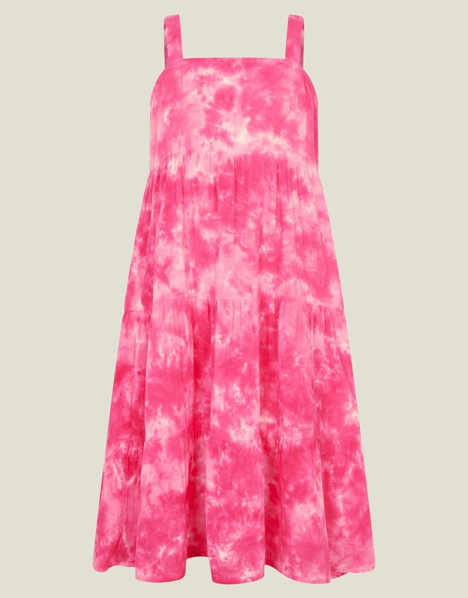 Girls Tie Dye Dress, Pink (PINK), large