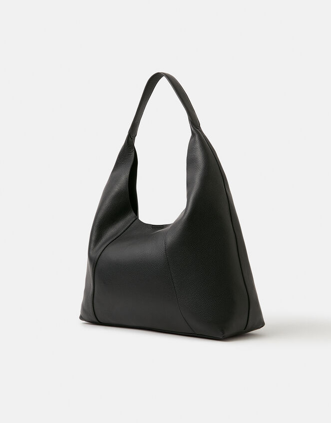 Large Slouchy Leather Shoulder Bag, , large
