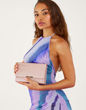 Metallic Box Clutch Bag, , large