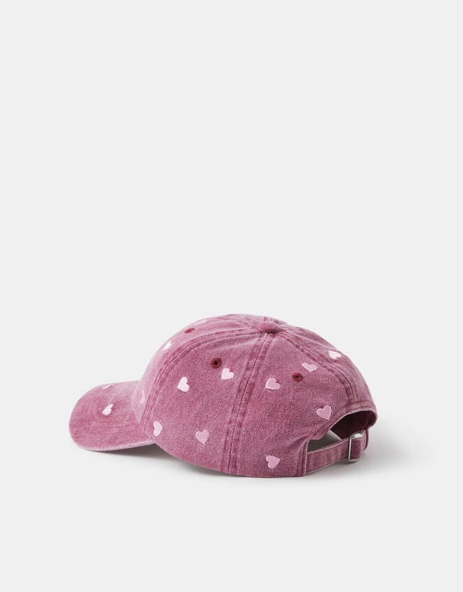 Heart Embroidered Baseball Cap, , large