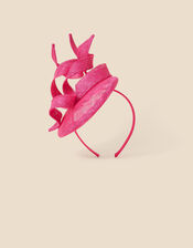 Twirl Sin Band Fascinator, Pink (PINK), large