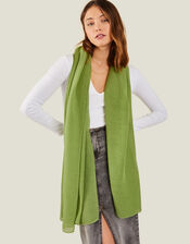 Lightweight Pleated Scarf, Green (GREEN), large