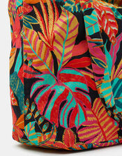 Tropical Print Shopper Bag, , large