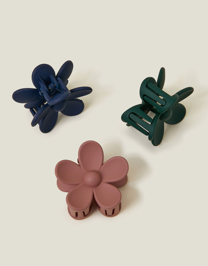 3-Pack Mini Flower Claw Clips, , large