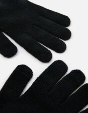 Super-Stretchy Touchscreen Gloves, Black (BLACK), large