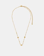 14ct Gold-Plated Stainless Steel Diamant&eacute; Clover Station Necklace, , large