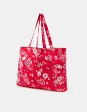 Paisley Print Shopper Bag, , large
