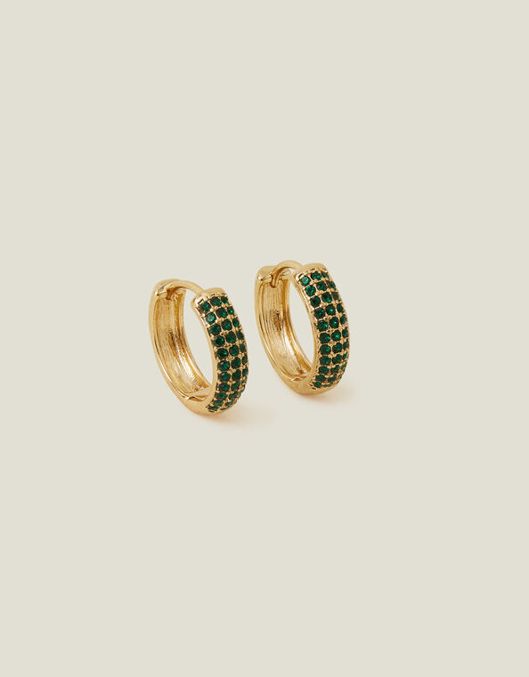 Gem Mini Hoop Earrings, , large