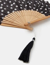 Polka Dot Print Foldable Fan, , large