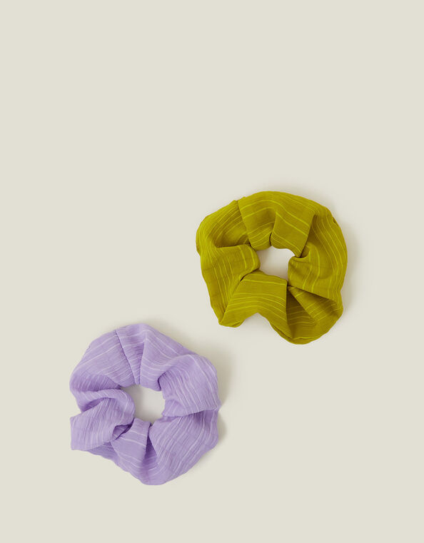 2-Pack Textured Scrunchies, , large