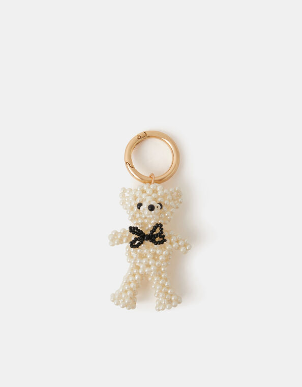 Beaded Bear Bag Charm, , large