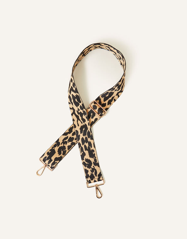 Leopard Webbing Bag Strap, , large