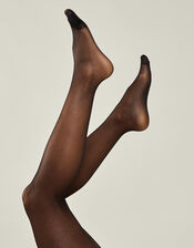 20 Denier Control Top Tights, Black (BLACK), large