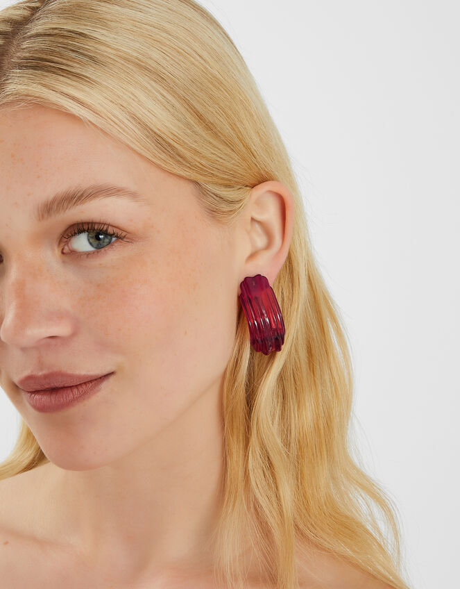 Extra Chunky Resin Hoop Earrings, , large