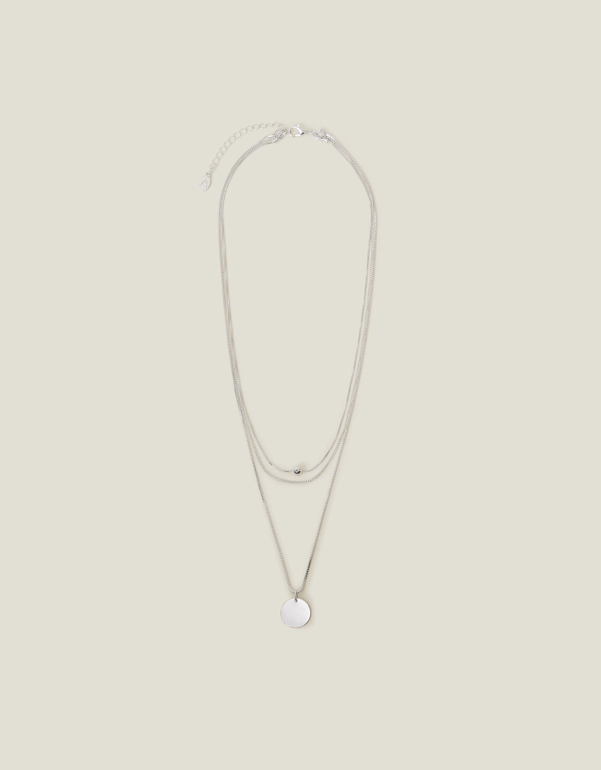 Layered cheap silver necklaces