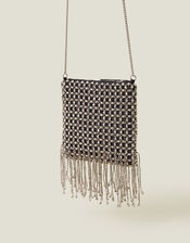 Beaded Fringe Chain Bag, , large
