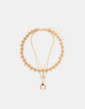 2-Pack Horseshoe Pendant Layered Necklaces, , large