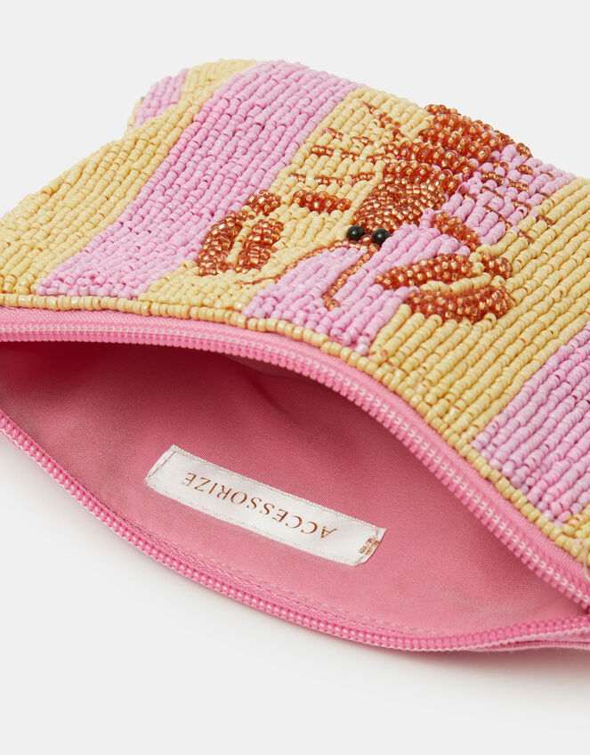 Lobster Beaded Stripe Pouch, , large
