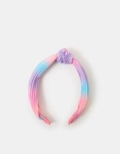 Girls Ombr&eacute; Pleated Knot Headband, , large