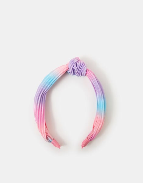 Girls Ombr&eacute; Pleated Knot Headband, , large