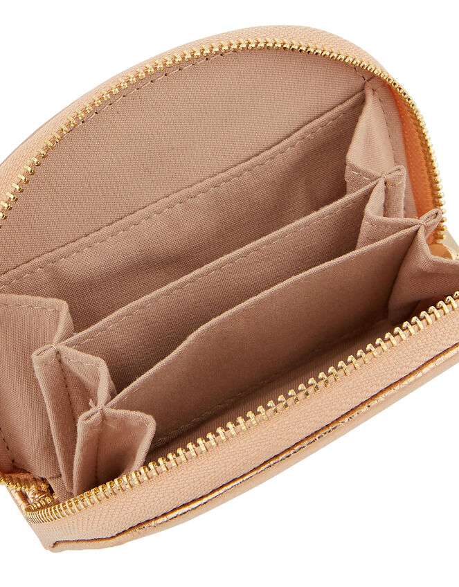 Crescent Zip Coin Purse, Gold (ROSE GOLD), large