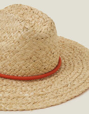 Orange Tie Fedora Hat, , large