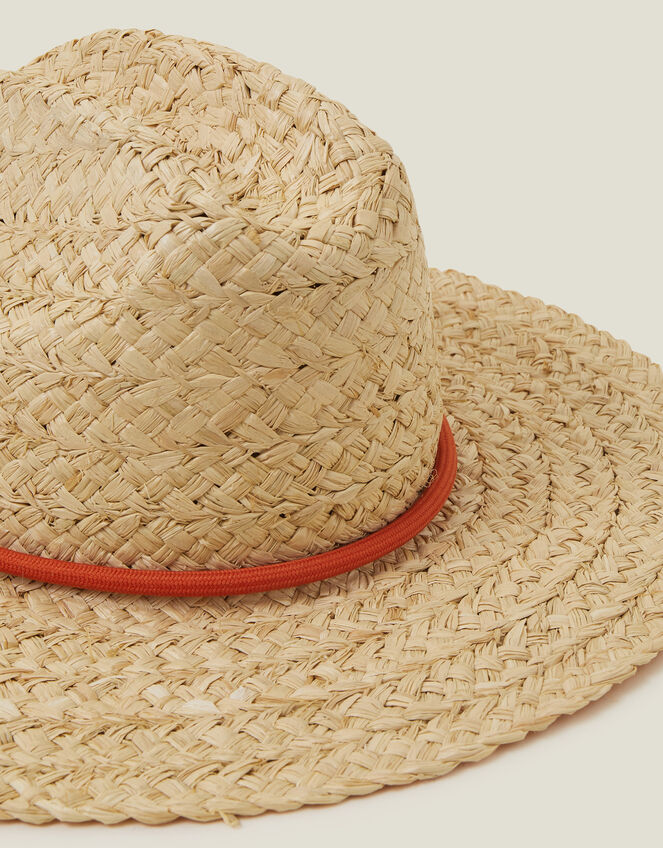 Orange Tie Fedora Hat, , large