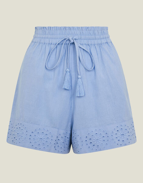 Broderie Beach Shorts, Blue (BLUE), large
