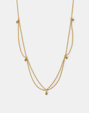 14ct Gold-Plated Sparkle Pear Necklace, , large