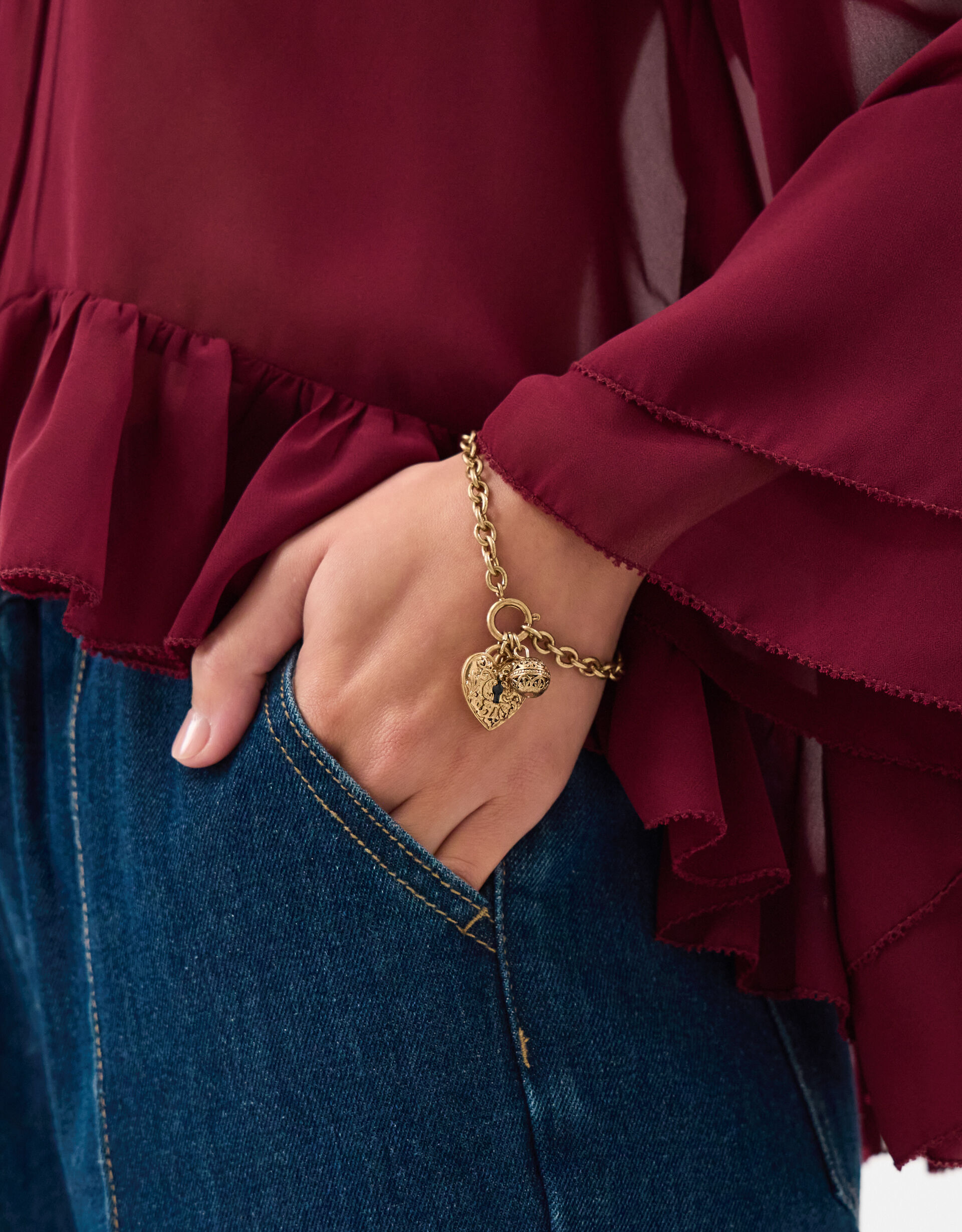 Lock & Key Charm Bracelet | Bracelets | Accessorize UK
