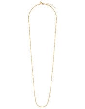 Gold-Plated Ball Chain Necklace, , large