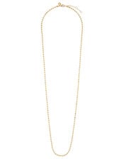 Gold-Plated Ball Chain Necklace, , large