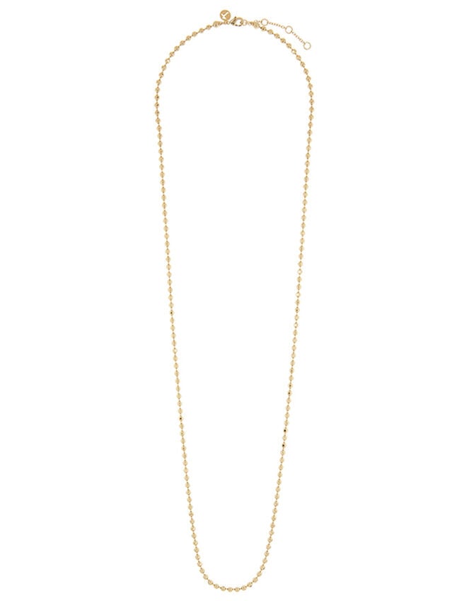 Gold-Plated Ball Chain Necklace, , large