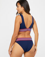 Aztec Underband Bikini Top, Blue (NAVY), large