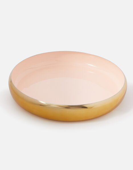 Large Round Enamel Dish Tray Pink, Pink (PALE PINK), large