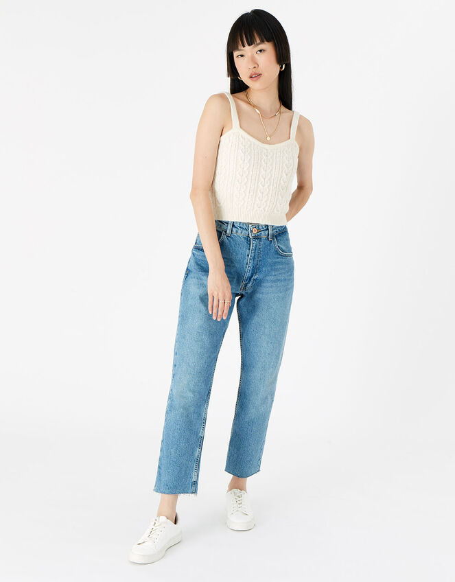 Lounge Knit Vest , Cream (CREAM), large