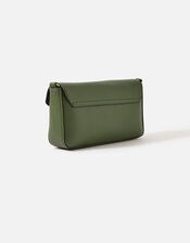 Envelope Charm Cross-Body Bag, Green (KHAKI), large